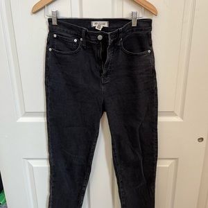 Madewell black classic straight jean